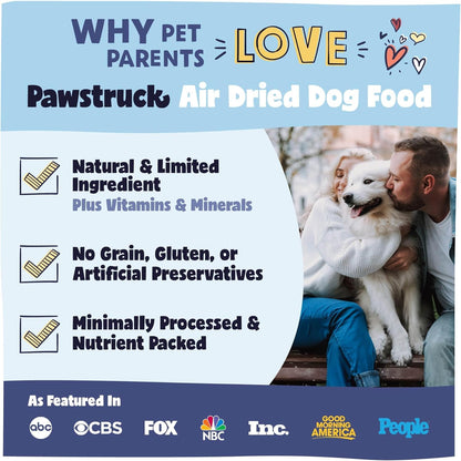 Pawstruck All Natural Air Dried Dog Food - Grain Free, Made in USA, Non-Gmo & Vet Recommended - High Protein Limited Ingredient Wholesome Full-Feed - for All Breeds & Ages