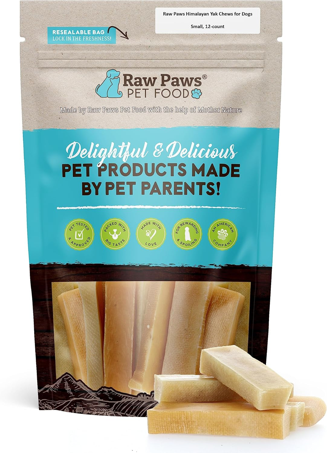 Raw Paws Himalayan Yak Chews for Dogs, Small Chews - Himalayan Cheese for Small Dogs - Yak Bones for Dogs - Yak Milk Bones for Dogs - Dog Cheese Chews Himalayan - Yak Chews for Small Dogs