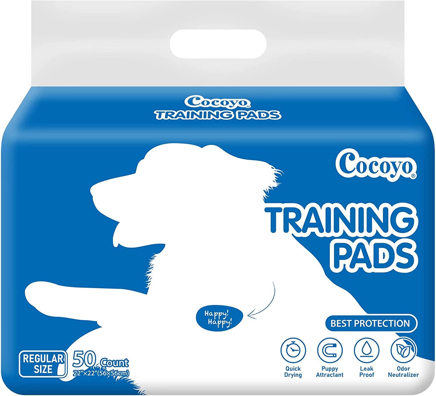 Best Value 22"X22" Dog Training Pads 50 Count | Dog Pee Pads | Super Absorbent Puppy Pads,White