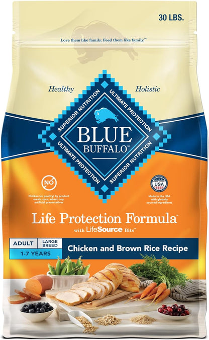 Blue Buffalo Life Protection Formula Large Breed Adult Dry Dog Food, Promotes Joint Health and Lean Muscles, Made with Natural Ingredients