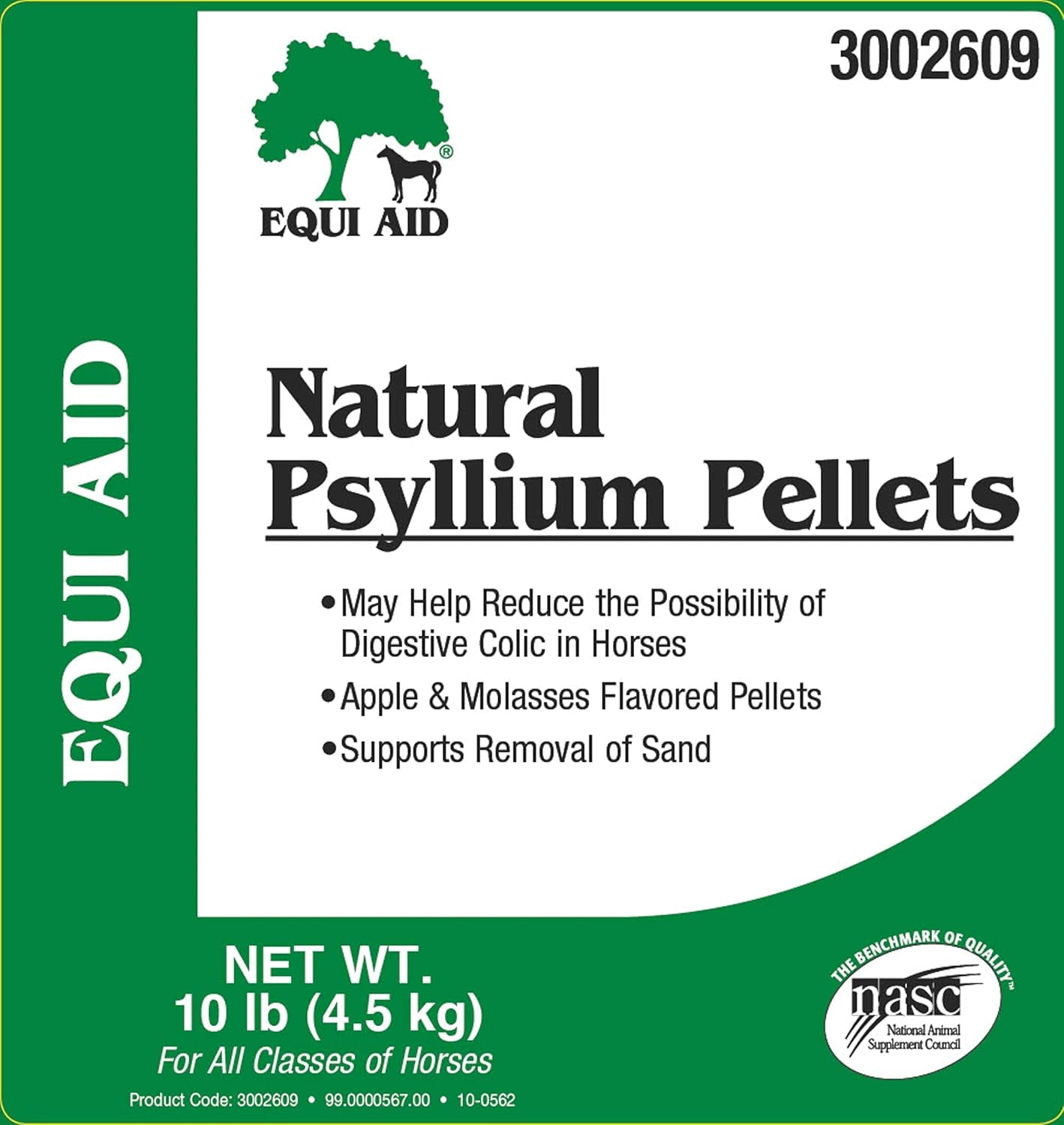 Farnam Equi Aid Natural Horse Psyllium Pellets Supplement, Supports Removal of Sand & Dirt from the Ventral Colon