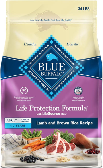 Blue Buffalo Life Protection Formula Large Breed Adult Dry Dog Food, Promotes Joint Health and Lean Muscles, Made with Natural Ingredients