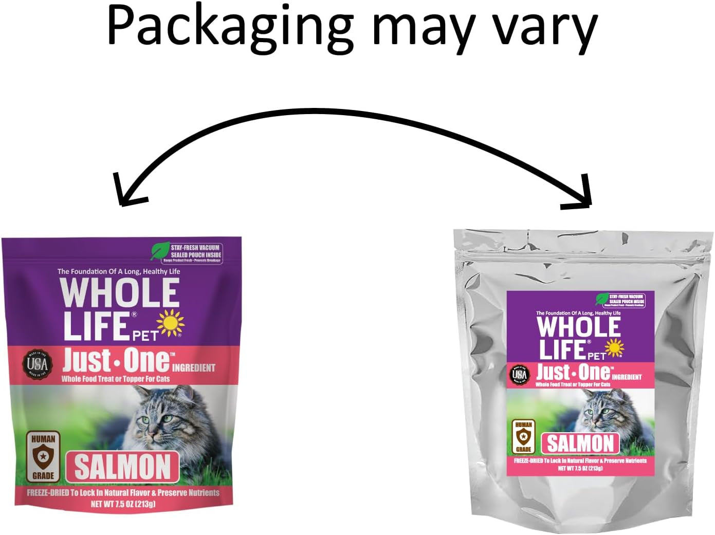 Whole Life Pet Just One Freeze Dried Cat Treats - Human Grade Cat Food Toppers, High Protein Cat Snacks, USA Made Natural Cat Treats