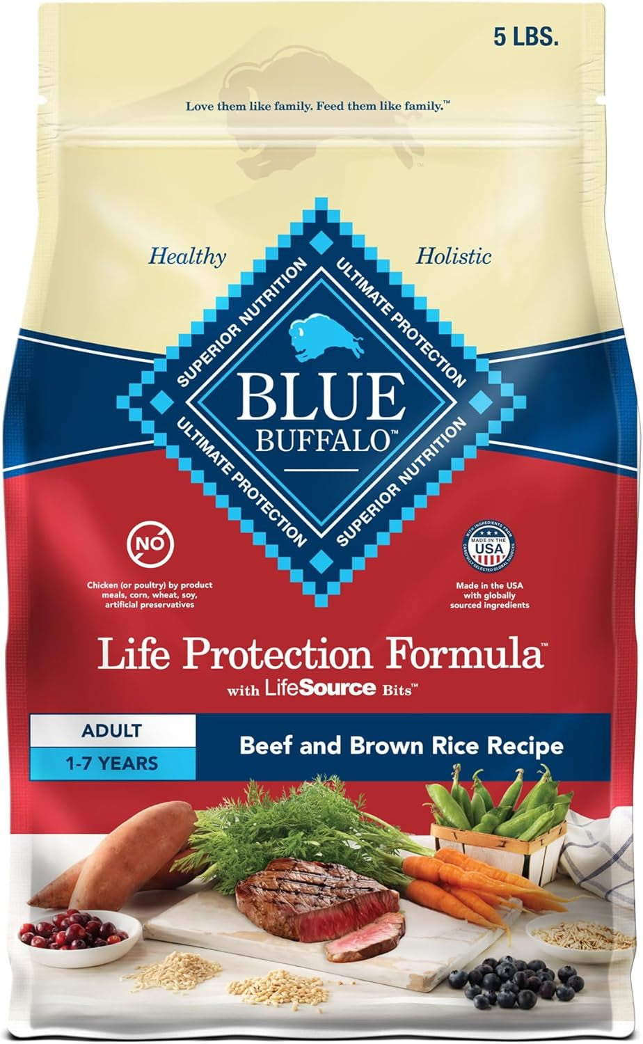 Life Protection Formula Adult Dry Dog Food, Helps Build and Maintain Strong Muscles, Made with Natural Ingredients, Chicken & Brown Rice Recipe, 30-Lb. Bag