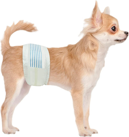 BV Dog Diapers Male Super Absorbent - 50 Count Male Dog Diapers Disposable - Doggie Diapers with Wetness Indicator - Adjustable Male Dog Wraps - Ideal for Incontinence/Training