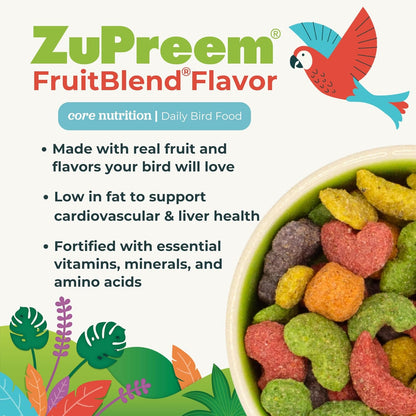 Zupreem Bird Pellets, Daily Bird Food for Parrot, Core Nutrition for Birds