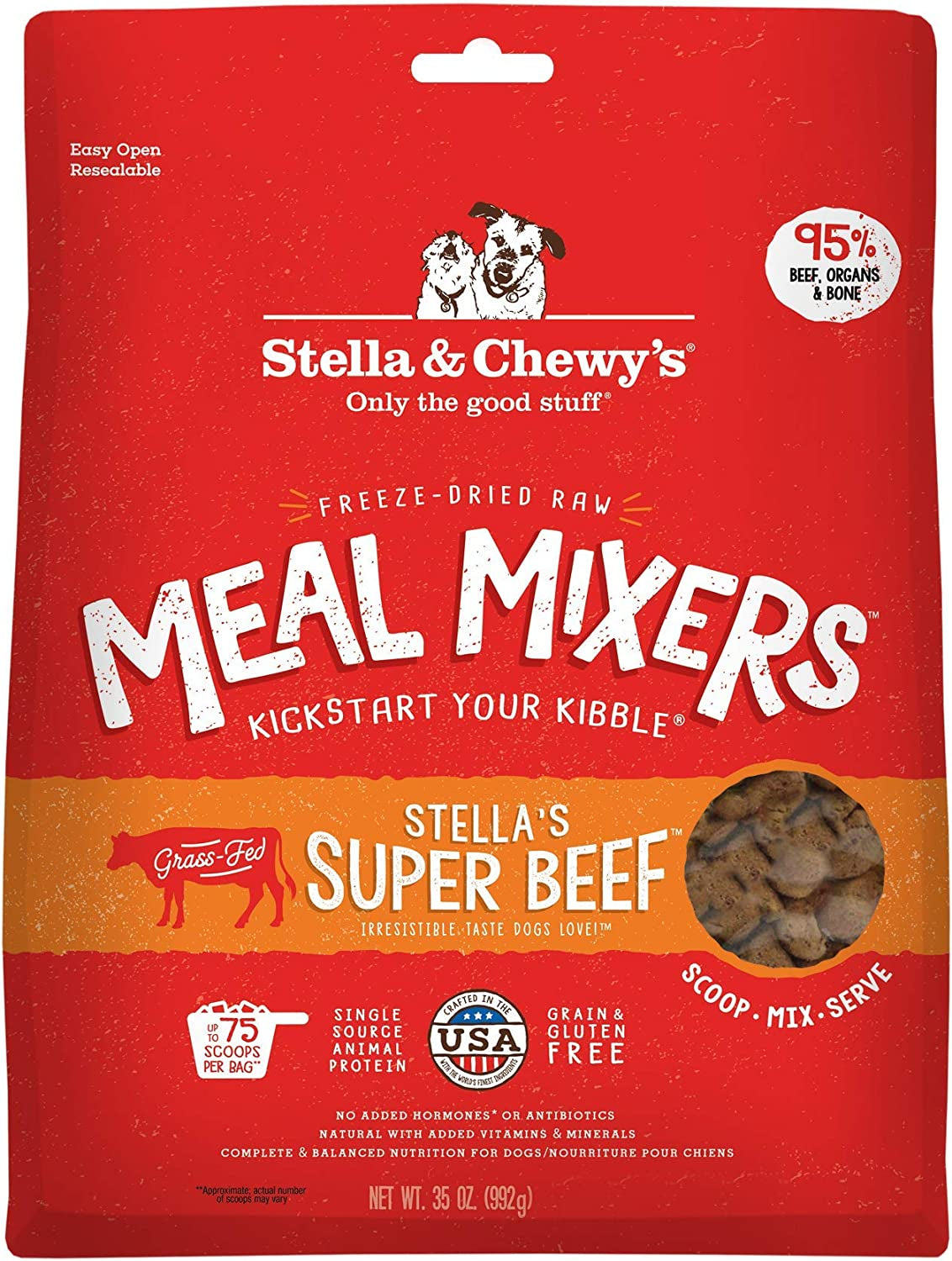 Stella & Chewy'S Freeze Dried Raw Chewy’S Chicken Meal Mixers - Dog Food Topper for Small & Large Breeds - Grain Free, Protein Rich Recipe