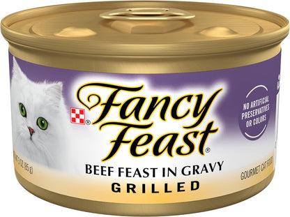 Poultry and Beef Feast Classic Pate Collection Grain Free Wet Cat Food Variety Pack - (Pack of 30) 3 Oz. Cans