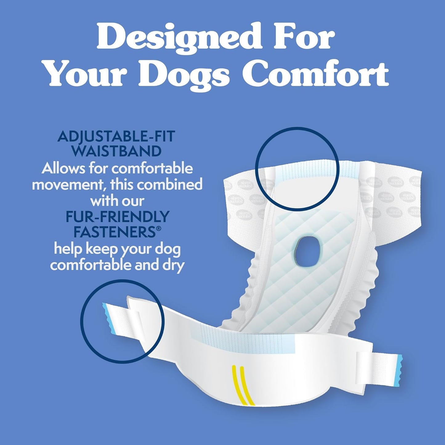 Simple Solution Disposable Dog Diapers for Female Dogs, True Fit, Absorbent, Leak Proof with Wetness Indicator, XL Puppy & Doggie Period Pad and Pee Diaper, for Large Pets