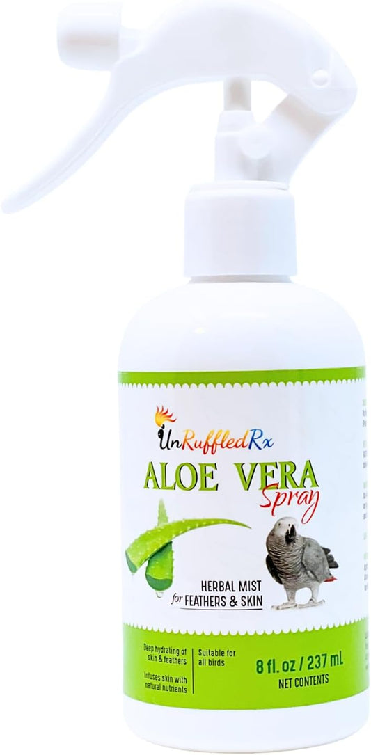 Aloe Vera Bird Bath Spray for Daily Care & Skin Health 8 Fl Oz - Soothe, Soften, and Protect Your Bird