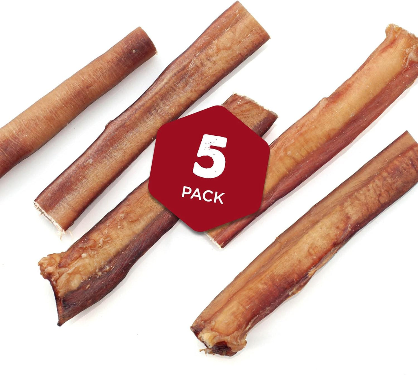 Best Bully Sticks All Natural Thick Bully Sticks for Large Dogs - 100% Free-Range Grass-Fed Beef - Single-Ingredient Grain & Rawhide Free Dog Chews