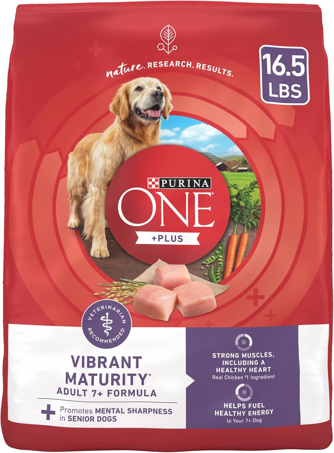 Purina ONE High Protein Dry Senior Dog Food plus Vibrant Maturity Adult 7 plus Formula