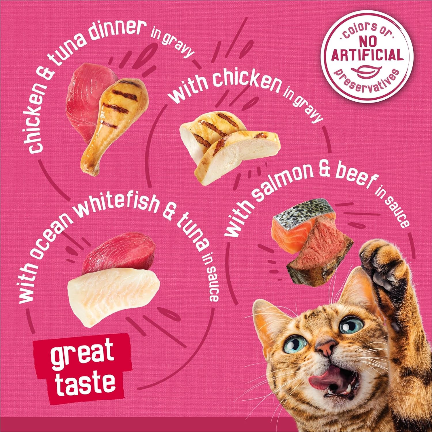 Purina Wet Cat Food Variety Pack, Surfin' & Turfin' Prime Filets Favorites - (Pack of 40) 5.5 Oz. Cans