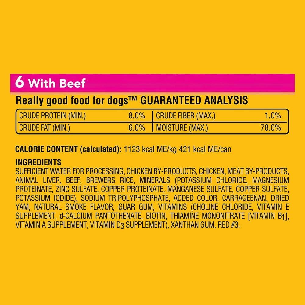 PEDIGREE CHOPPED GROUND DINNER Adult Canned Soft Wet Dog Food Variety Pack