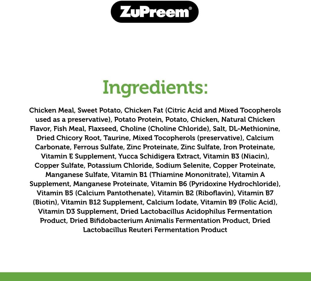 Zupreem Premium Daily Grain Free Ferret Diet Food, Nutrient Dense, Highly Digestible, High Protein Levels