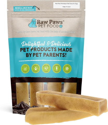 Raw Paws Yak Cheese Himalayan Yak Chews for Large Dogs, Large - Himalayan Cheese for Large Dogs - Yak Bones for Dogs - Yak Milk Bones for Dogs - Dog Cheese Chews Himalayan - Dog Yak Chews