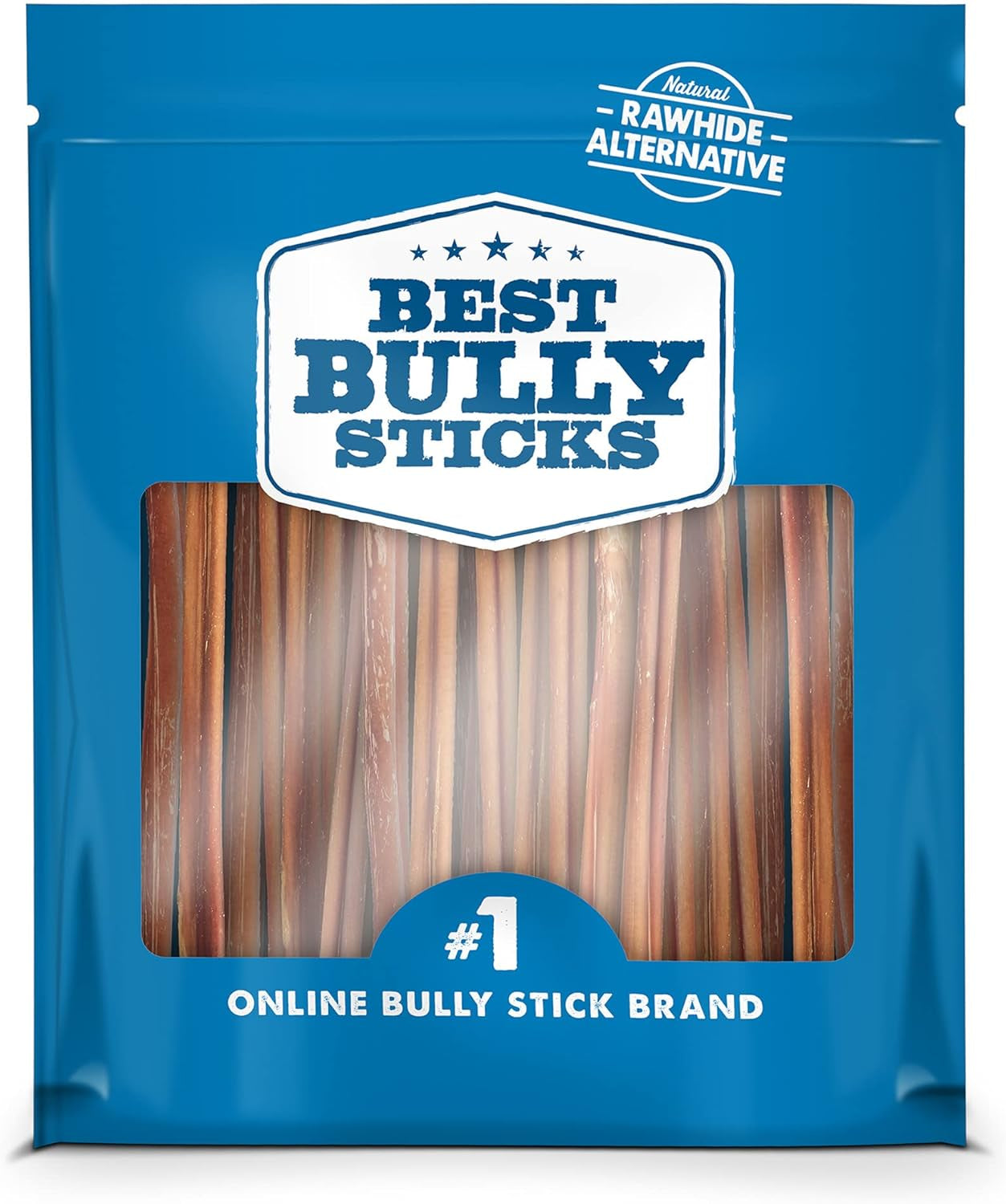 Best Bully Sticks All-Natural Thin Bully Sticks for Dogs - Easily Digestible, 100% Grass-Fed Beef, Grain and Rawhide Free