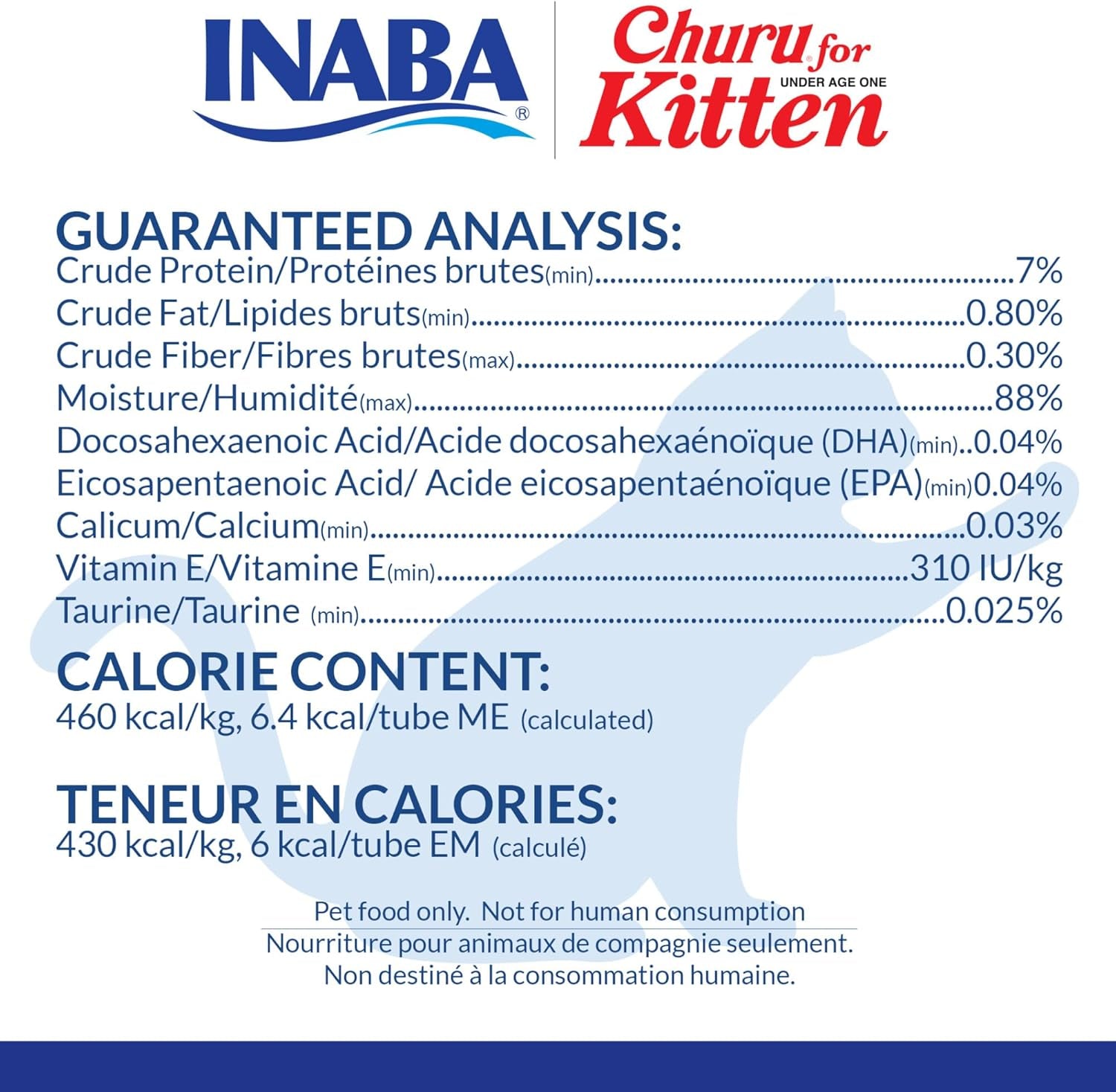 INABA Churu for Kittens, Grain-Free Creamy, Purée Lickable Cat Treats with DHA, EPA, Vitamin E & Taurine, 0.5 Ounces Each, 24 Tubes (4 per Pack)