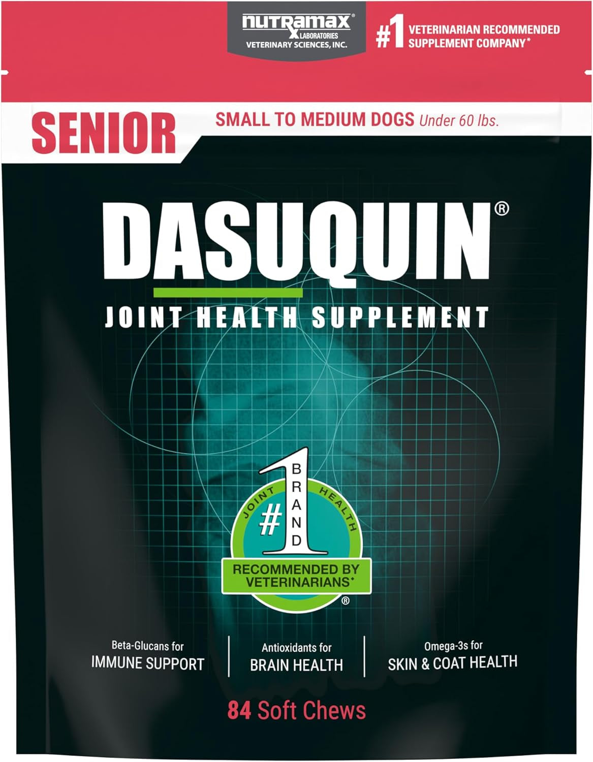 Nutramax Dasuquin Joint Health Supplement - for Immune Support, Skin & Coat Health, and Brain Health, 84 Soft Chews