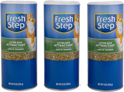 Fresh Step Cat Litter Box Attractant Powder for Training Cats - Natural Training Aid for Cats and Kittens - Great Way to Keep Your Home Clean and Train Your Pet