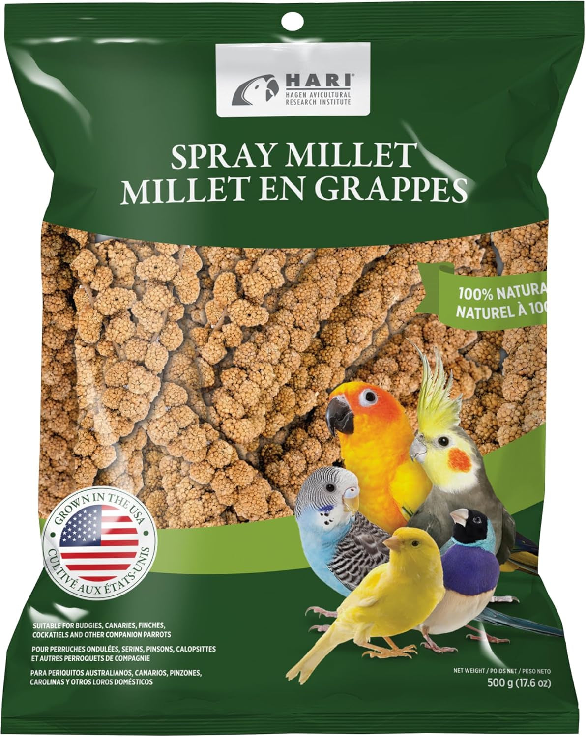 - Spray Millet, 17.6 Oz - Premium Treat for Budgies, Canaries, Finches, Cockatiels and Other Pet Birds