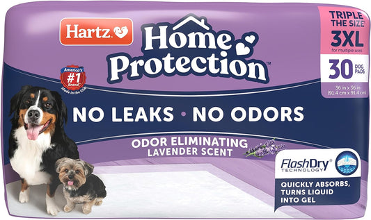 Hartz Home Protection Lavender Scented Dog Pads, Super Absorbent & Won'T Leak, Odor Eliminating