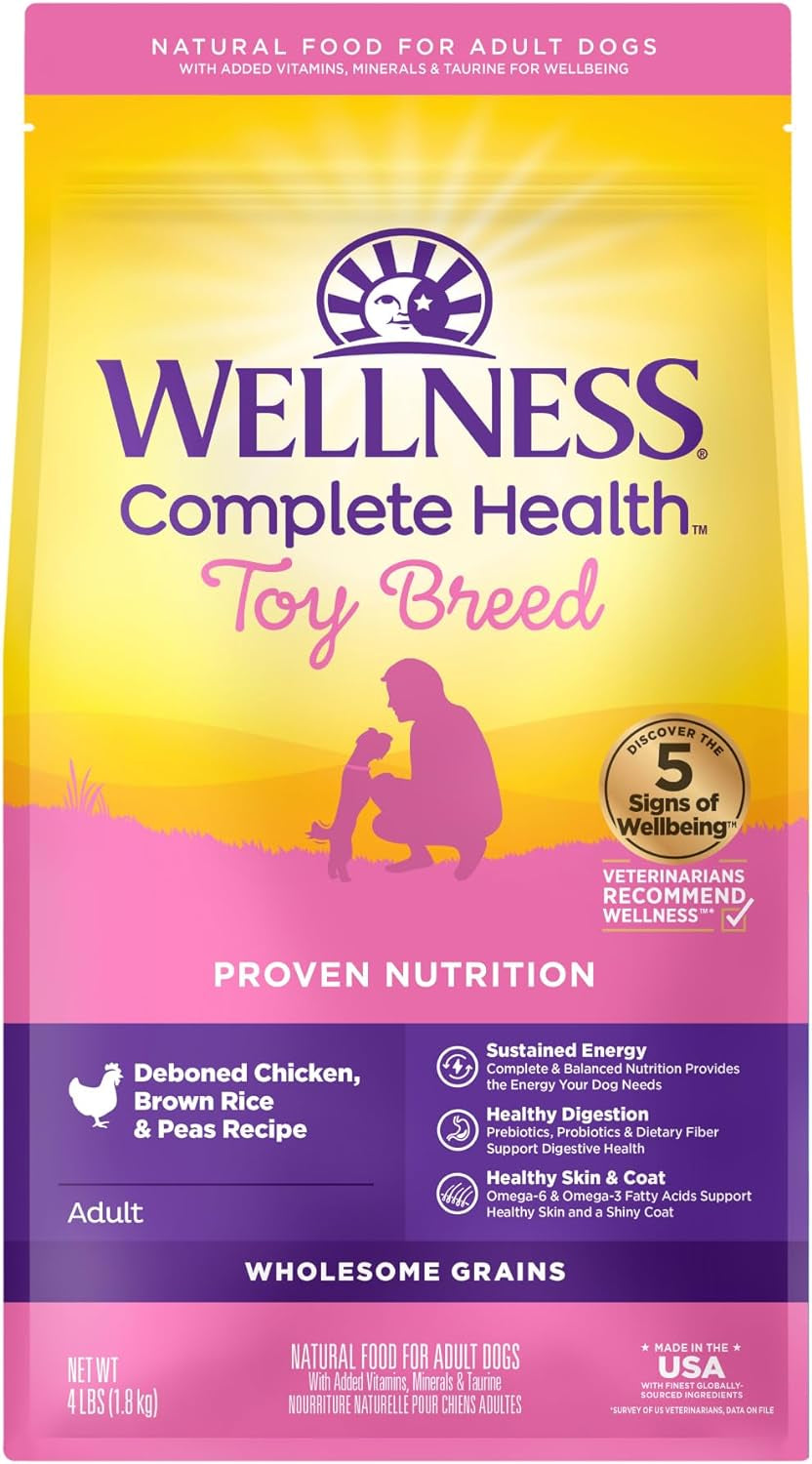 Complete Health Small Breed Adult Dry Dog Food with Grains and Real Turkey, Natural Ingredients, Omega Fatty Acids, and Probiotics, Made in USA