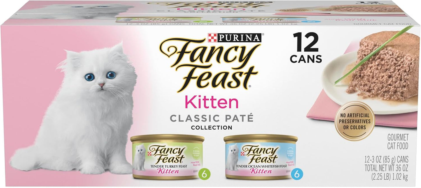 Purina Fancy Feast Grilled Wet Cat Food Poultry and Beef Collection Wet Cat Food Variety Pack - 3