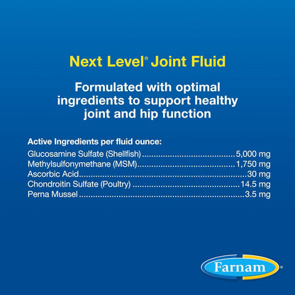 Farnam Next Level Joint Fluid Supplement for Horses and Dogs, Helps Maintain Connective Tissue to Ease Joint Stiffness Due to Daily Activity