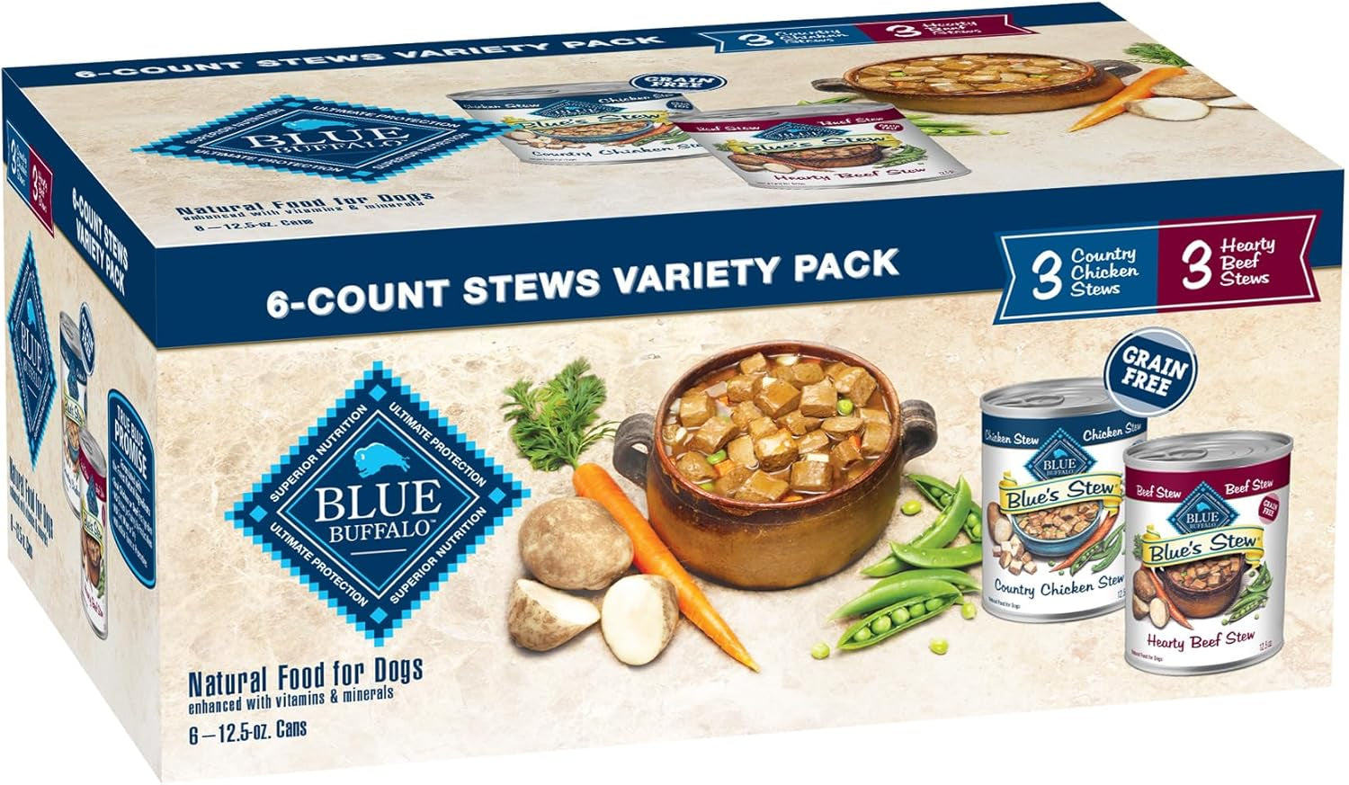 Blue Buffalo Blue'S Stew Grain Free Natural Adult Wet Dog Food