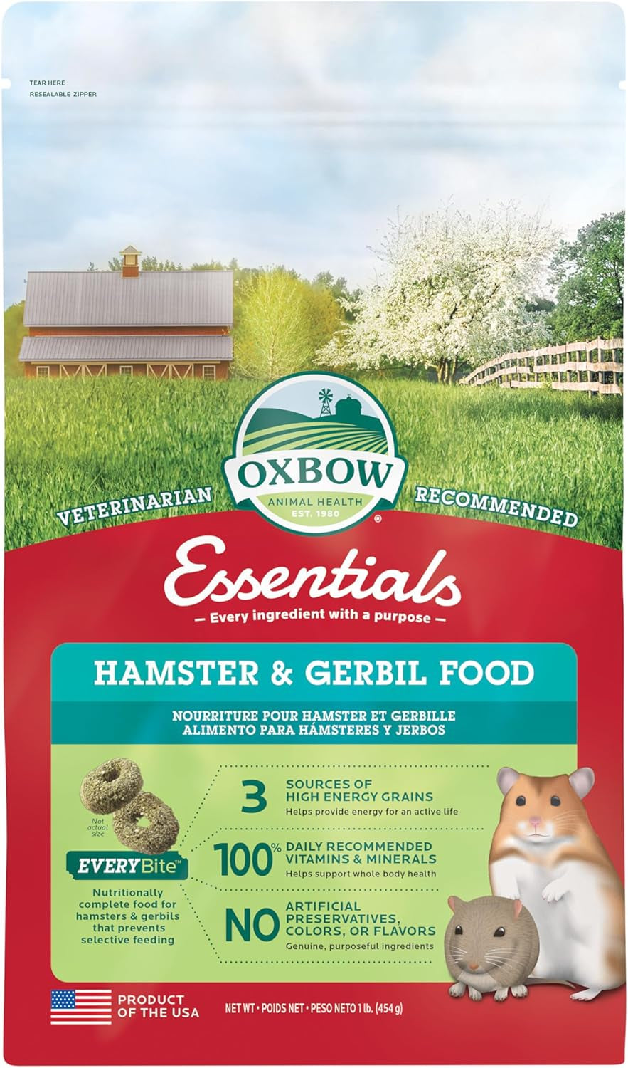 Oxbow Essentials Hamster Food and Gerbil Food - All Natural Hamster and Gerbil Food