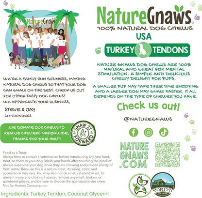 Nature Gnaws USA Turkey for Dogs - Delicious Grain Free Reward Snack for Small, Medium & Large Breeds - Premium Natural Dog Chew Treats