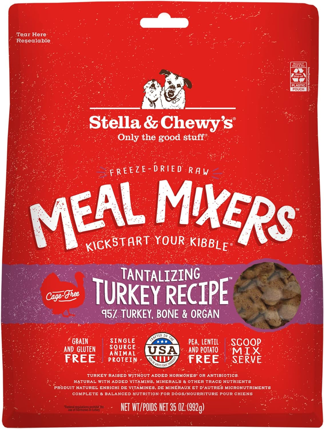 Stella & Chewy'S Freeze Dried Raw Chewy’S Chicken Meal Mixers - Dog Food Topper for Small & Large Breeds - Grain Free, Protein Rich Recipe