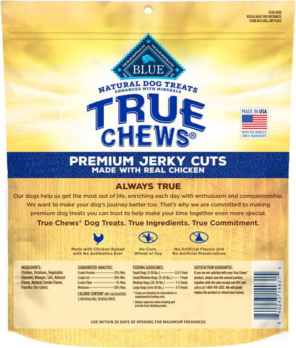 Blue Buffalo True Chews Premium Jerky Cuts Dog Treats with Natural Ingredients