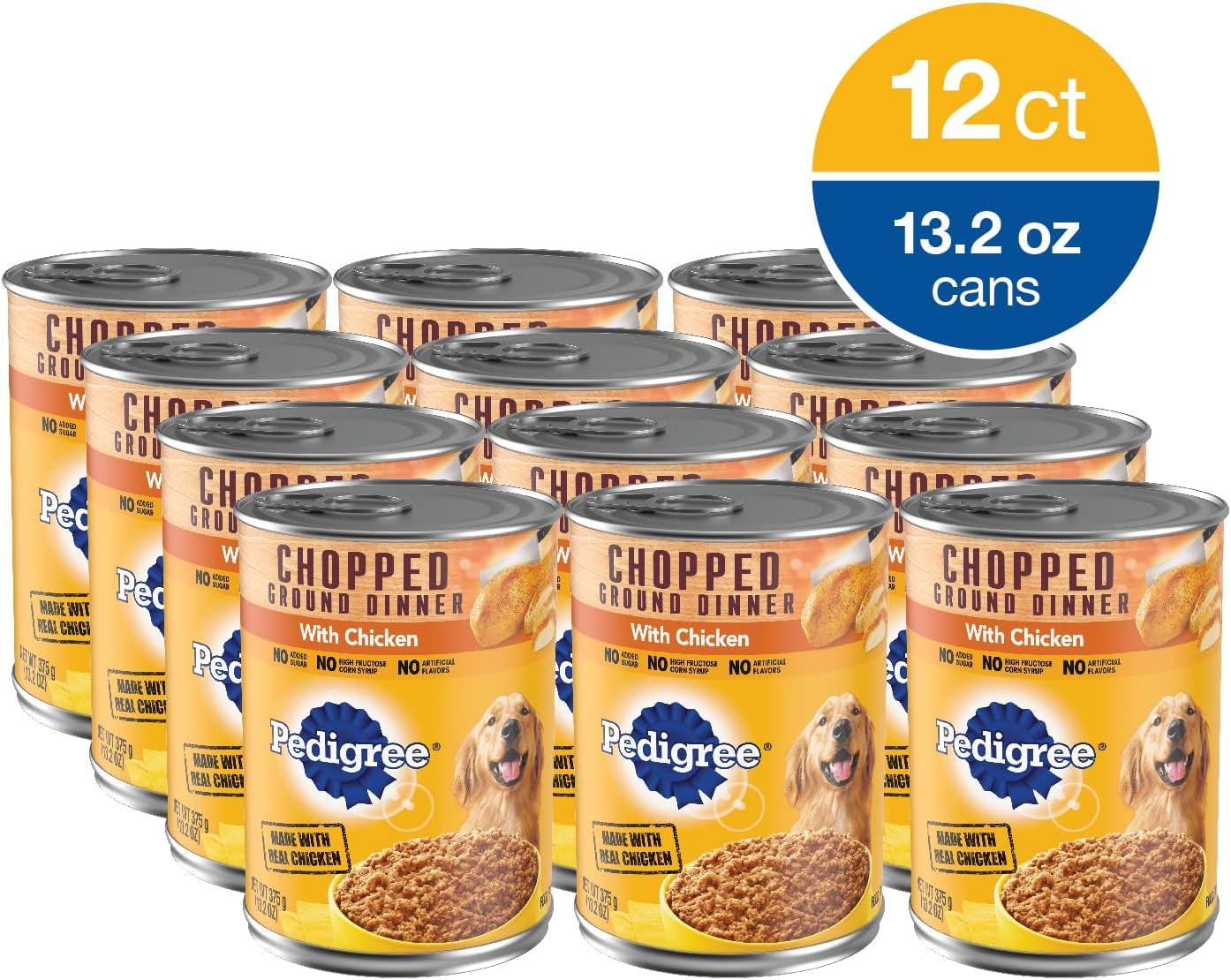 PEDIGREE Adult Canned Wet Dog Food Chopped Ground Dinner