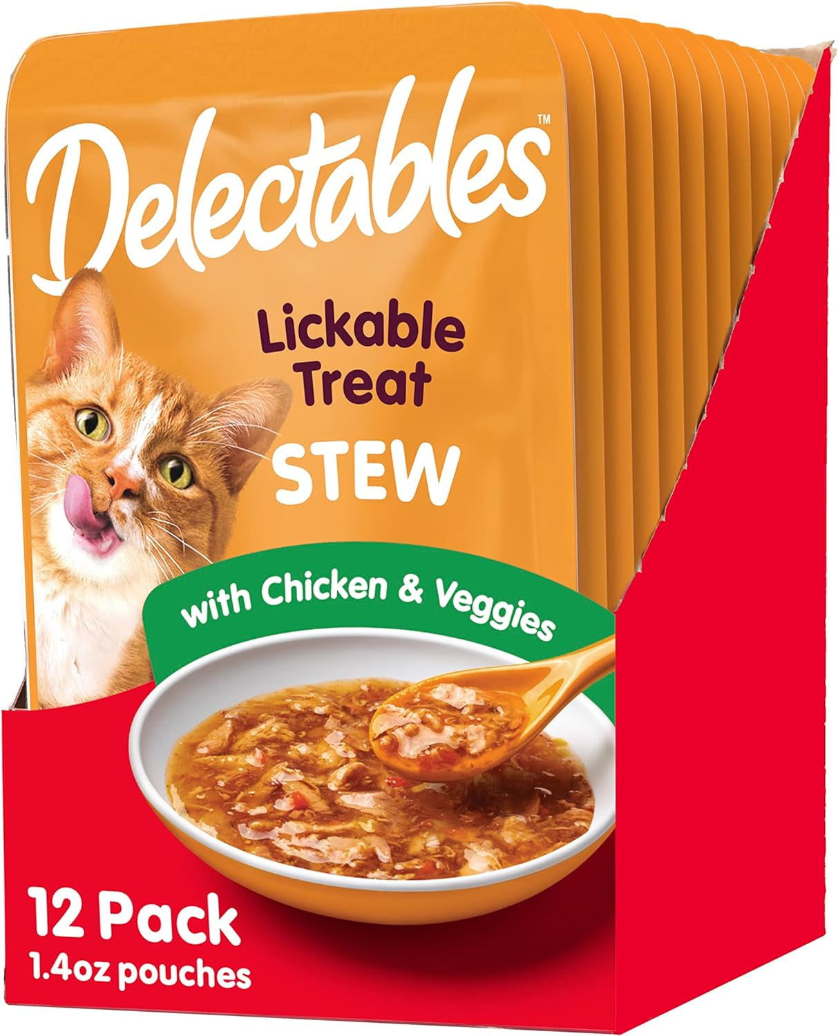 Hartz Delectables Stew Lickable Wet Cat Treats for Adult & Senior Cats