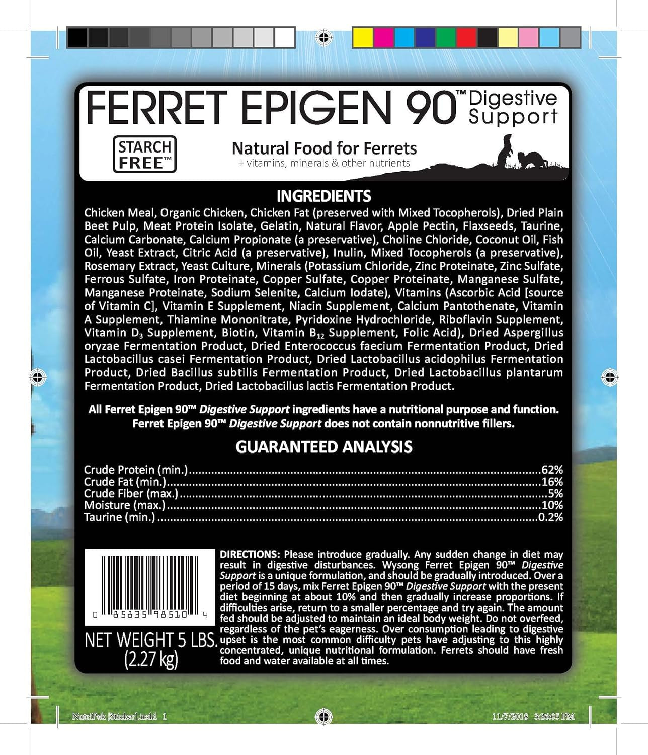 Wysong Ferret Epigen 90 Digestive Support - Dry Ferret Food