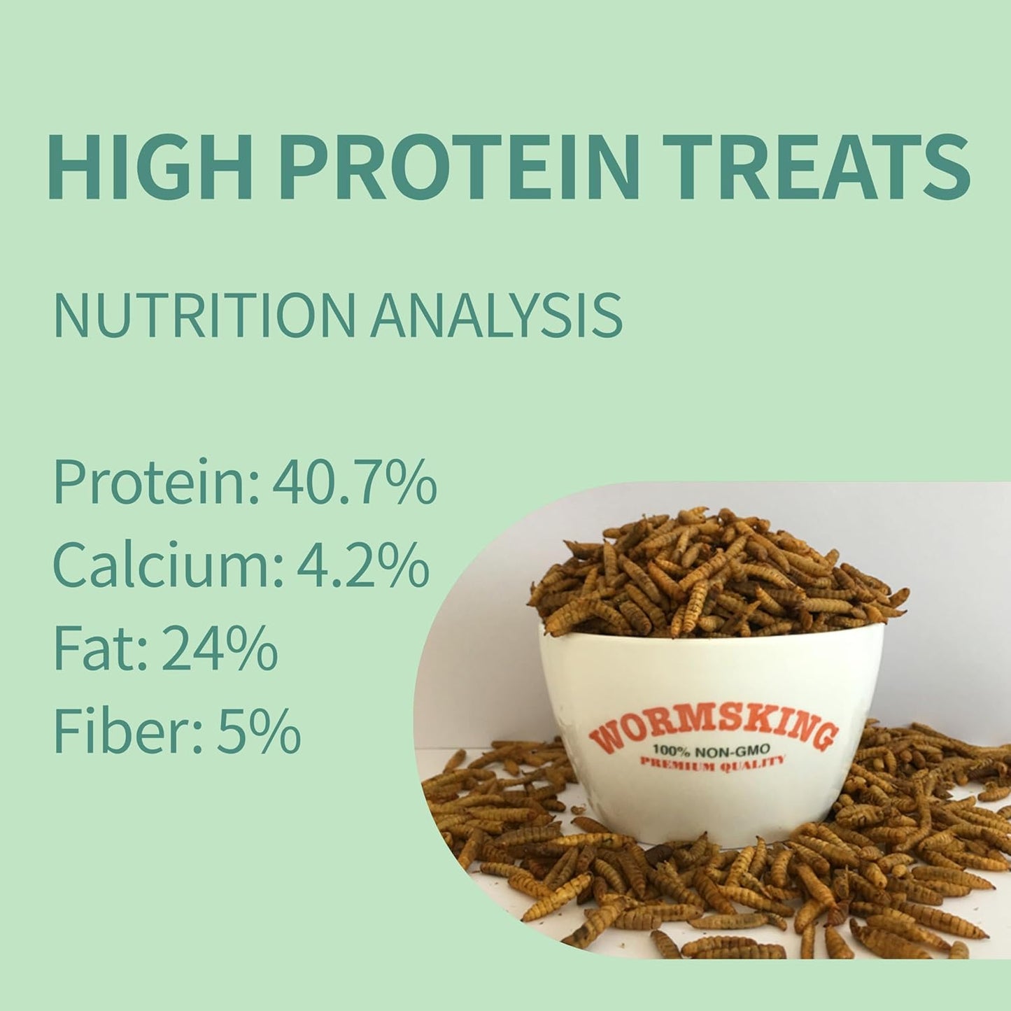 5LB Dried Black Soldier Fly Larvae, More Calcium than Dried Mealworms, High Protein Chicken Feed, BSFL, Poultry Treats