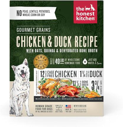 The Honest Kitchen Human Grade Dehydrated Whole Grain Dog Food - Complete Meal or Topper