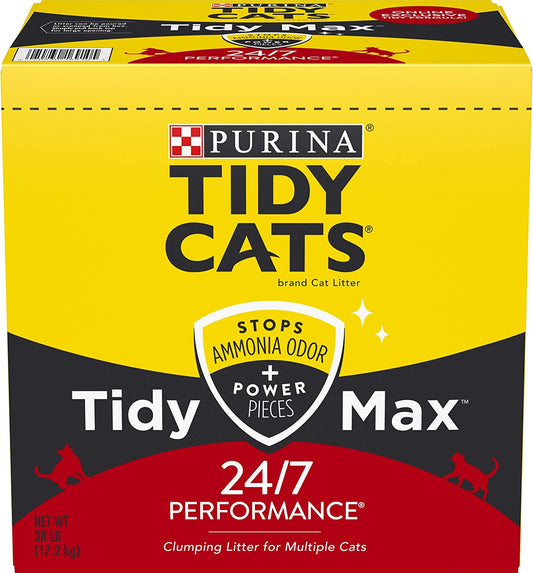 Purina Tidy Cats Clumping Cat Litter, Tidy Max 24/7 Performance Multi Cat Litter