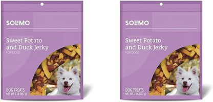 Amazon Brand - Solimo Duck Jerky Dog Treats, 2 Pound (Pack of 1)