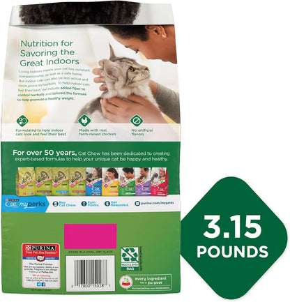 Purina Cat Chow Indoor Dry Cat Food, Hairball + Healthy Weight - (Pack of 4)