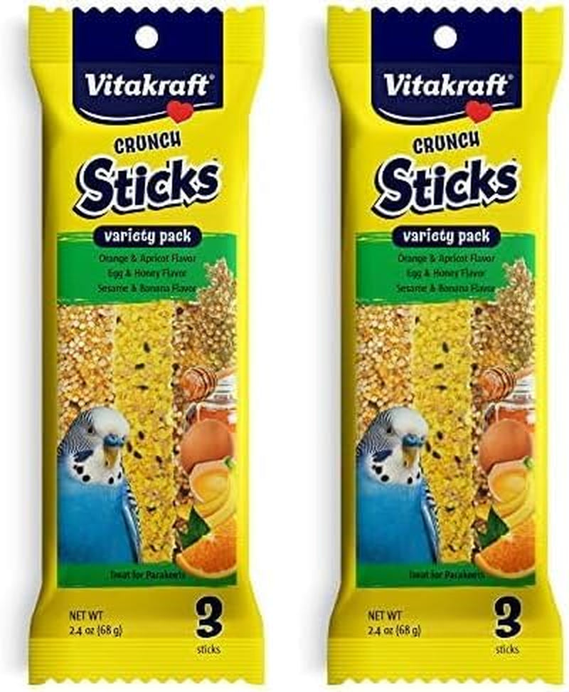 Vitakraft Parakeet Treat Sticks Variety (Orange, Egg & Honey, Sesame & Banana)