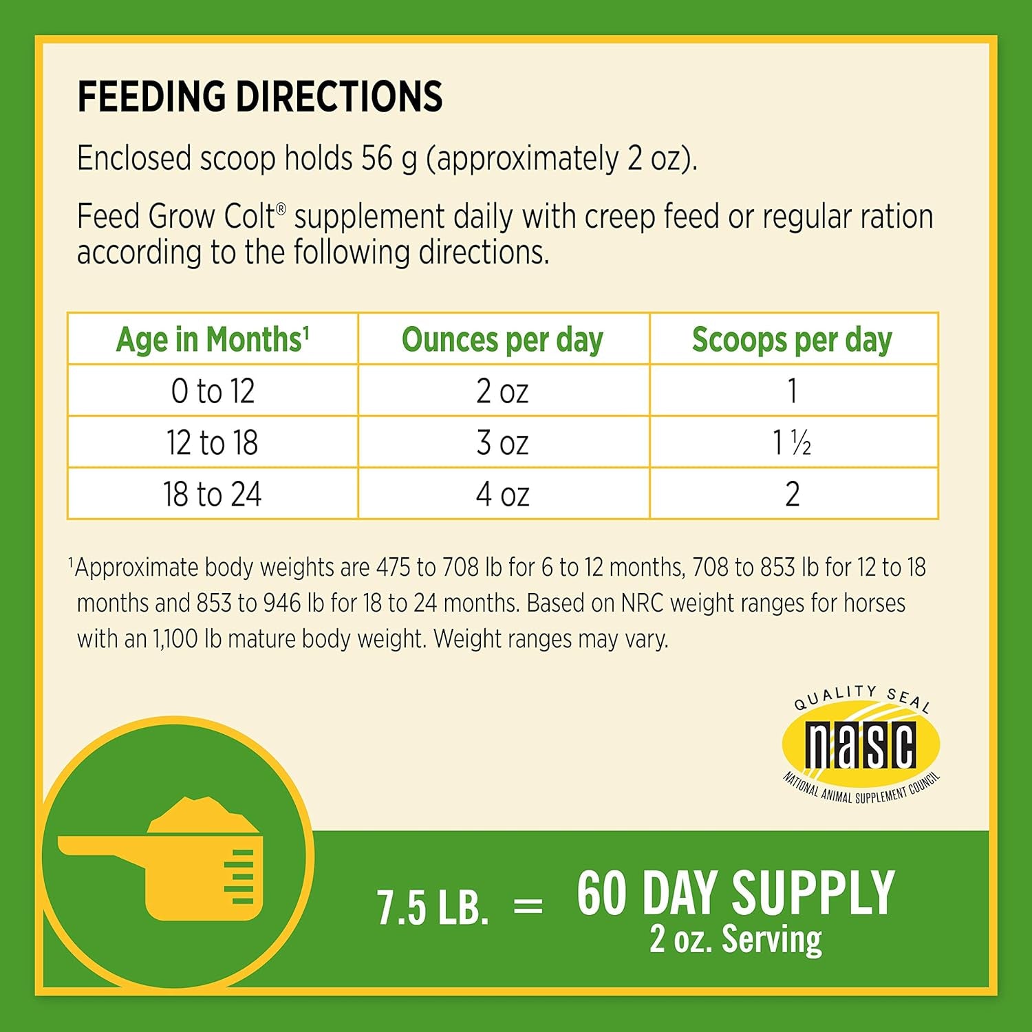 Farnam Grow Colt Supplement for Growth & Development, Supports Normal, Consistent Growth in First Years of Foal'S Life