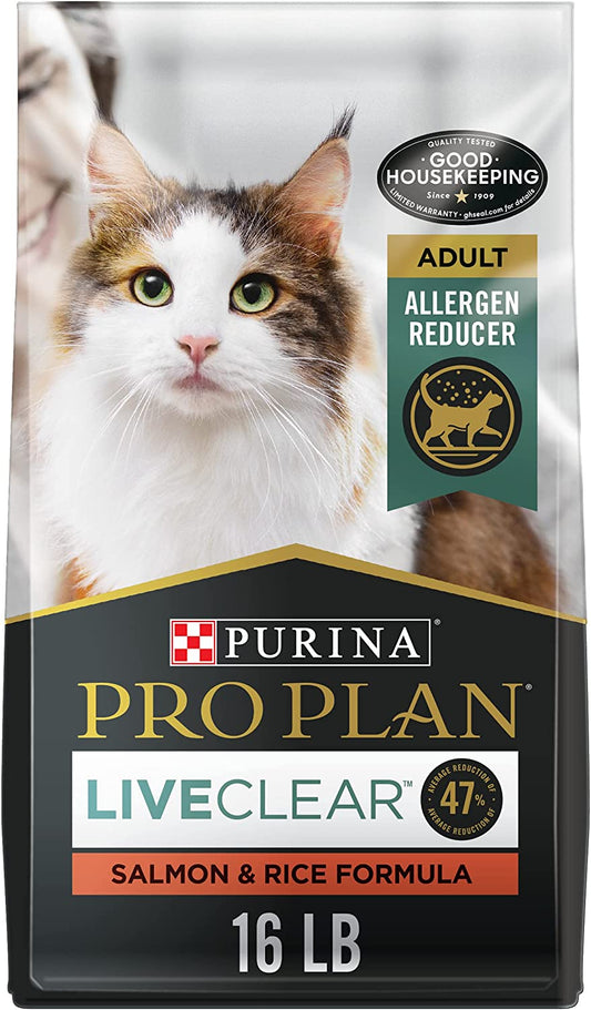 Allergen Reducing, High Protein Cat Food, LIVECLEAR Salmon and Rice Formula - 16 Lb. Bag