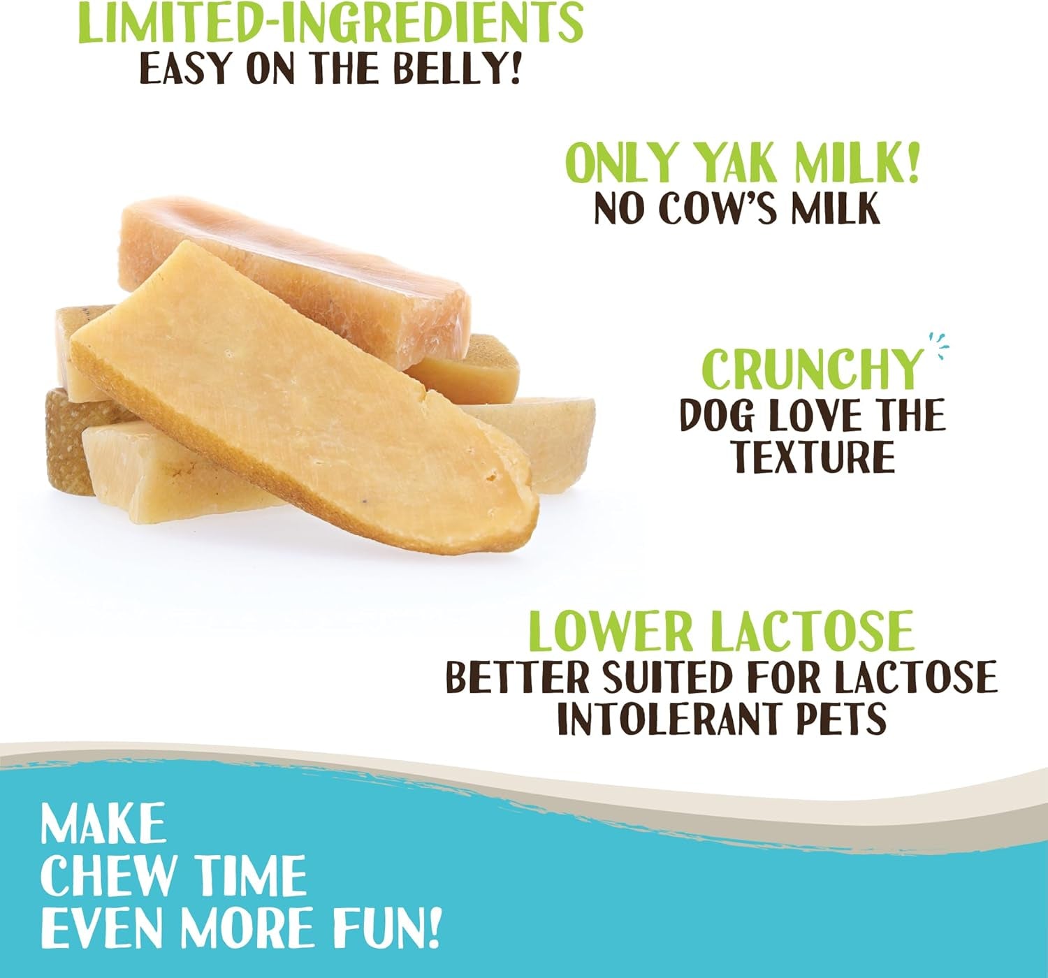 Raw Paws Himalayan Yak Chews for Dogs, Small Chews - Himalayan Cheese for Small Dogs - Yak Bones for Dogs - Yak Milk Bones for Dogs - Dog Cheese Chews Himalayan - Yak Chews for Small Dogs