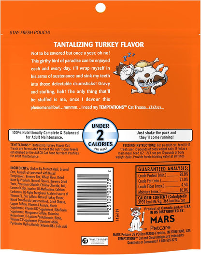 Temptations Classic Crunchy and Soft Cat Treats Tantalizing Turkey Flavor