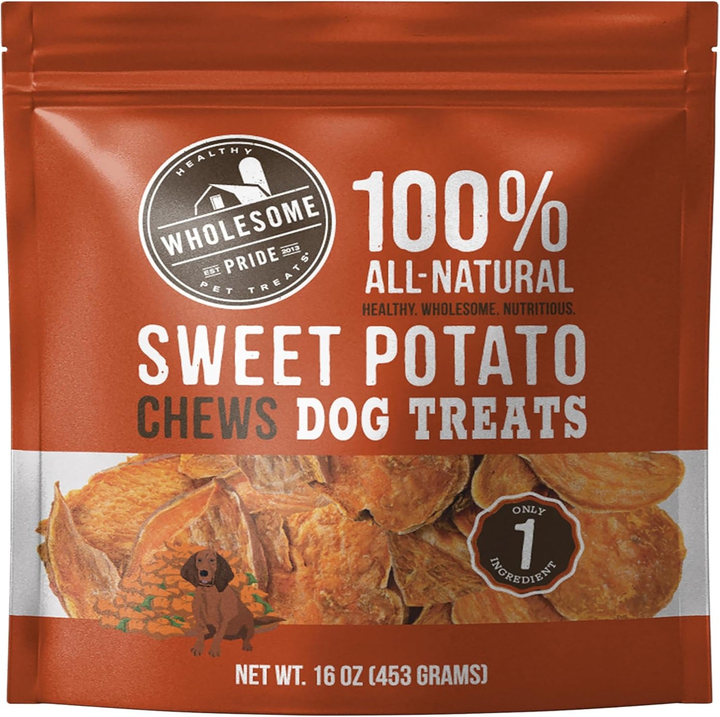 Wholesome Pride Sweet Potato All-Natural Single Ingredient Dog Treats