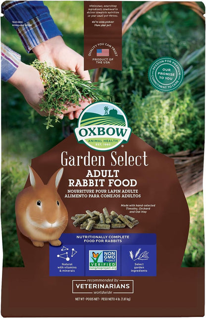 Animal Health Garden Select Adult Rabbit Food, Garden-Inspired Recipe for Adult Rabbits, No Soy or Wheat, Non-Gmo, Made in the USA, 8 Pound Bag