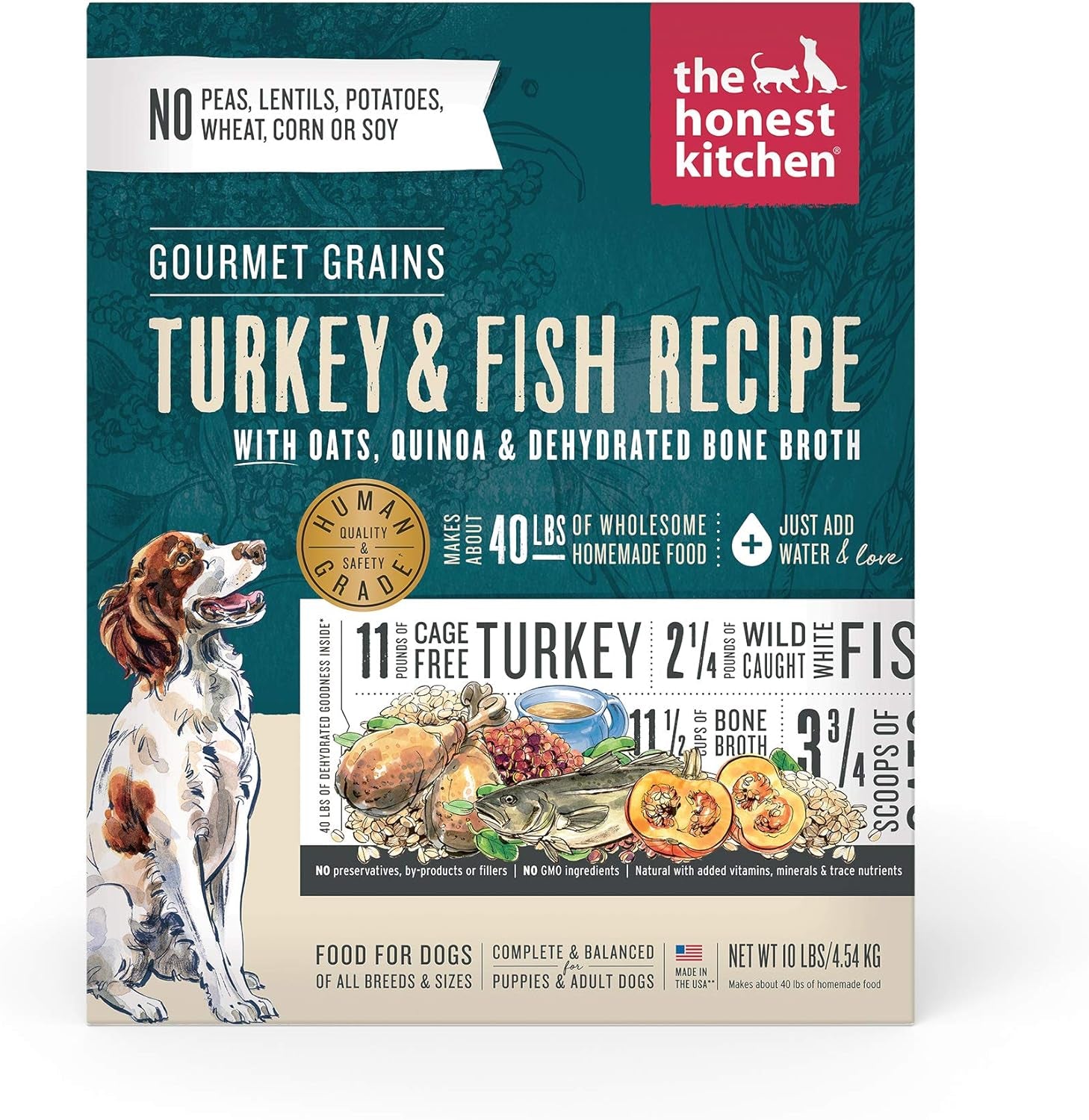 The Honest Kitchen Human Grade Dehydrated Whole Grain Dog Food - Complete Meal or Topper